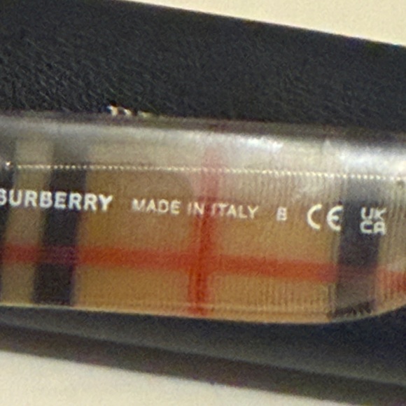 Burberry Black Sunglasses with Plaid Accents - Picture 11 of 16